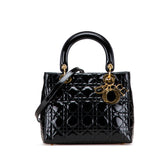 Medium Patent Cannage Lady Dior